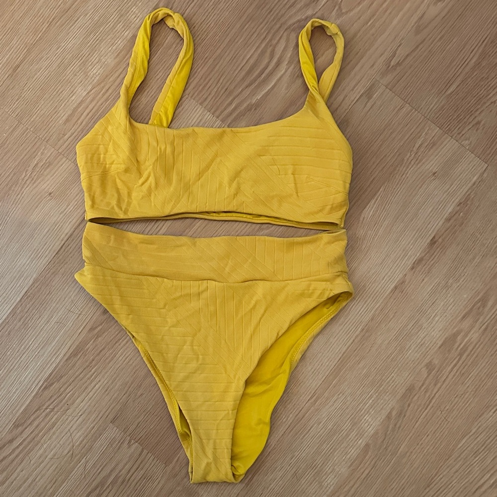 Yellow Aerie Two-Piece Swimsuit